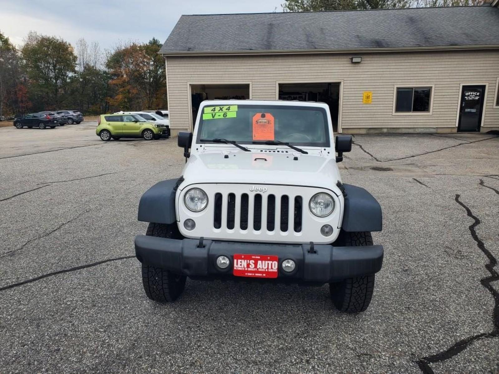 2015 white JEEP WRANGLER with an 6cyl engine, AUTOMATIC transmission, located at 27 Main St., Norway, MD, 04268, (207) 743-0900, 44.199795, -70.530807 - 2015 Jeep Wrangler Sport Unlimited 4 Door V-6, At, Pw, Pl, Pm, A/C, Cd, Cruise, 138k Clean!----------------------$19,995.00 - Photo #0