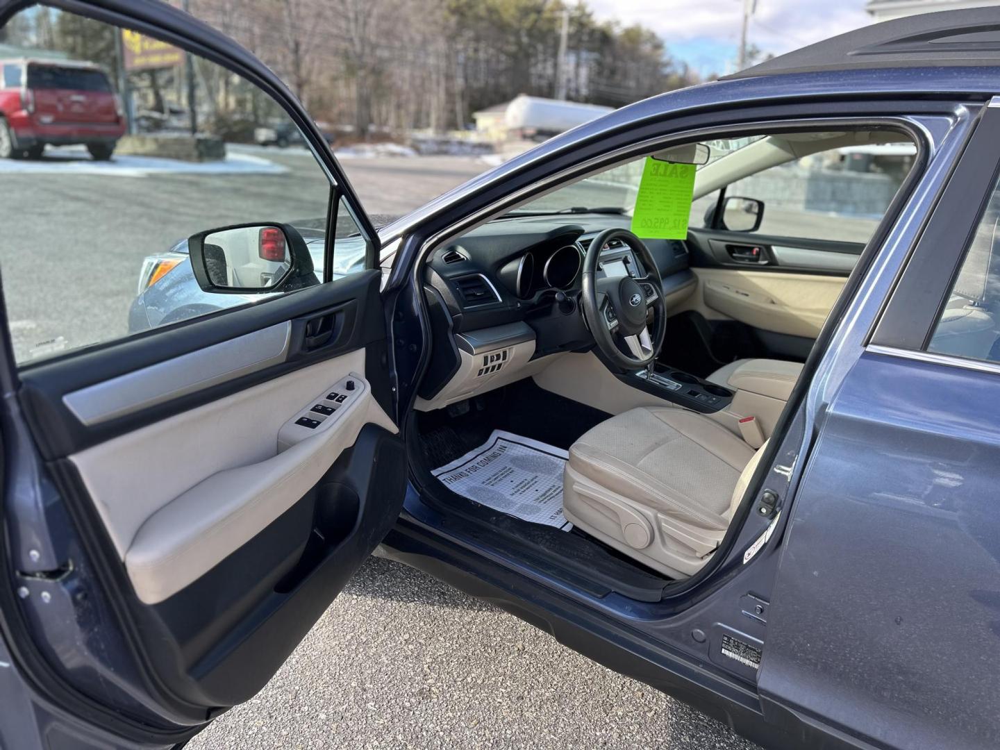2015 BLUE /Tan Subaru Outback 2.5i (4S4BSAAC9F3) with an 2.5L H4 DOHC 16V engine, 6-Speed Automatic transmission, located at 27 Main St., Norway, MD, 04268, (207) 743-0900, 44.199795, -70.530807 - Photo#5