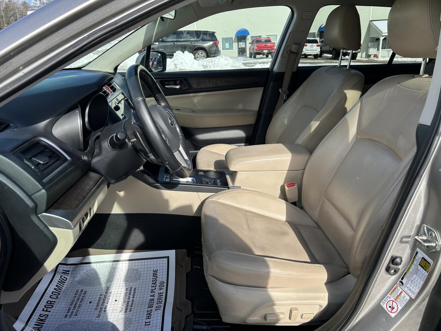 2015 Tungston /Tan Subaru Outback 2.5i Limited (4S4BSAJC2F3) with an 2.5L H4 DOHC 16V engine, 6-Speed Automatic transmission, located at 27 Main St., Norway, MD, 04268, (207) 743-0900, 44.199795, -70.530807 - Photo#5