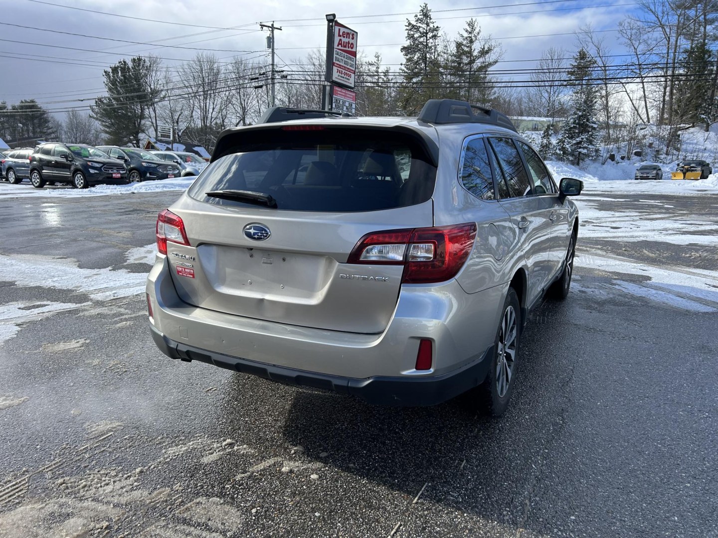 2015 Tungston /Tan Subaru Outback 2.5i Limited (4S4BSAJC2F3) with an 2.5L H4 DOHC 16V engine, 6-Speed Automatic transmission, located at 27 Main St., Norway, MD, 04268, (207) 743-0900, 44.199795, -70.530807- Photo#3