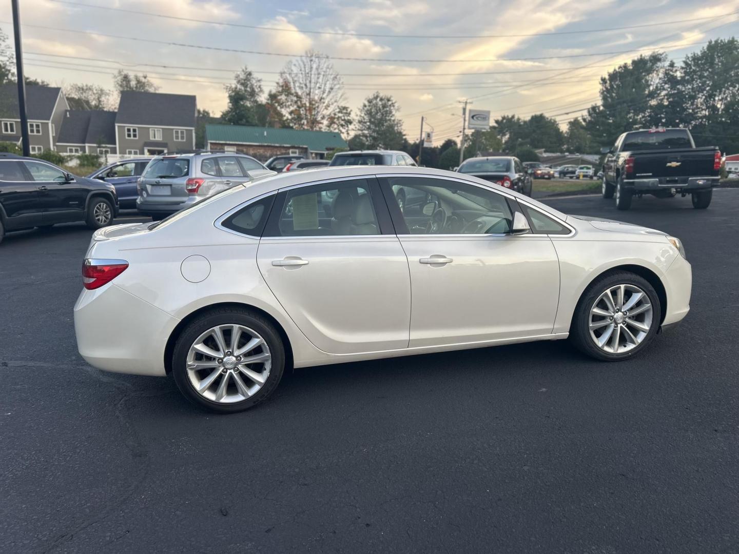 2015 white /Tan Buick Verano Convenience (1G4PR5SK2F4) with an 2.4L L4 DOHC 16V FFV engine, 6-Speed Automatic transmission, located at 27 Main St., Norway, MD, 04268, (207) 743-0900, 44.199795, -70.530807 - Photo#2