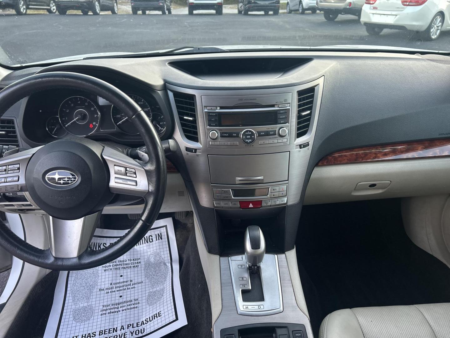 2011 white /Tan Subaru Outback 2.5i Limited (4S4BRBKC6B3) with an 2.5L H4 DOHC 16V engine, Continuously Variable Transmisson transmission, located at 27 Main St., Norway, MD, 04268, (207) 743-0900, 44.199795, -70.530807 - Photo#5