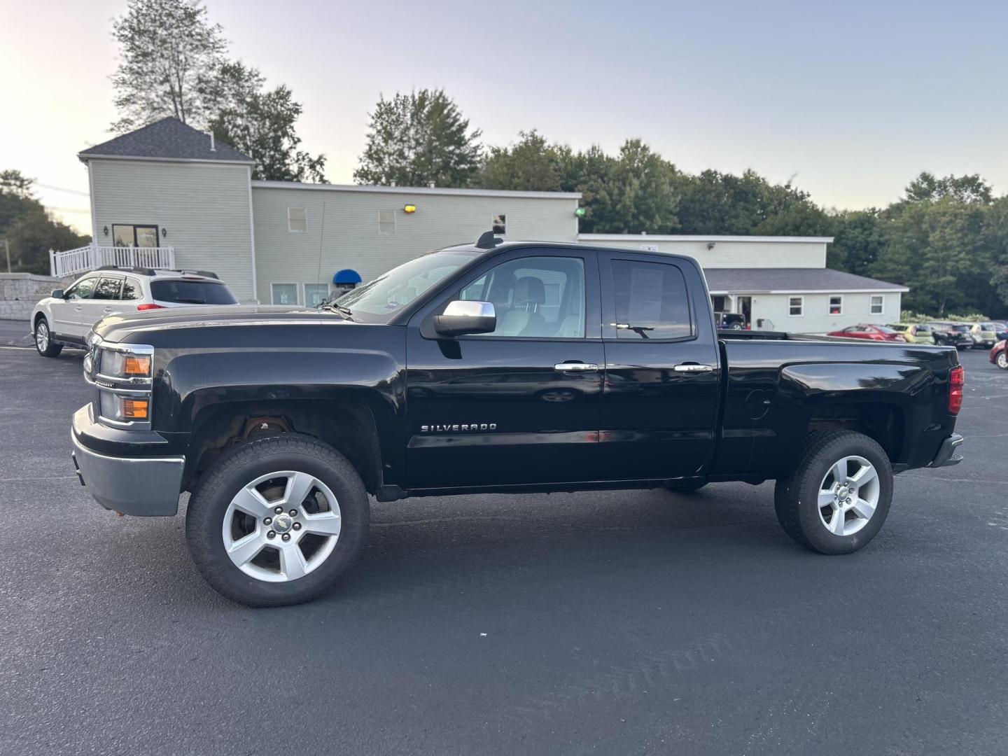 2015 Black /Gray Chevrolet Silverado 1500 Work Truck Double Cab 4WD (1GCVKPEC9FZ) with an 5.3L V8 OHV 16V engine, 6-Speed Automatic transmission, located at 27 Main St., Norway, MD, 04268, (207) 743-0900, 44.199795, -70.530807 - Photo#1