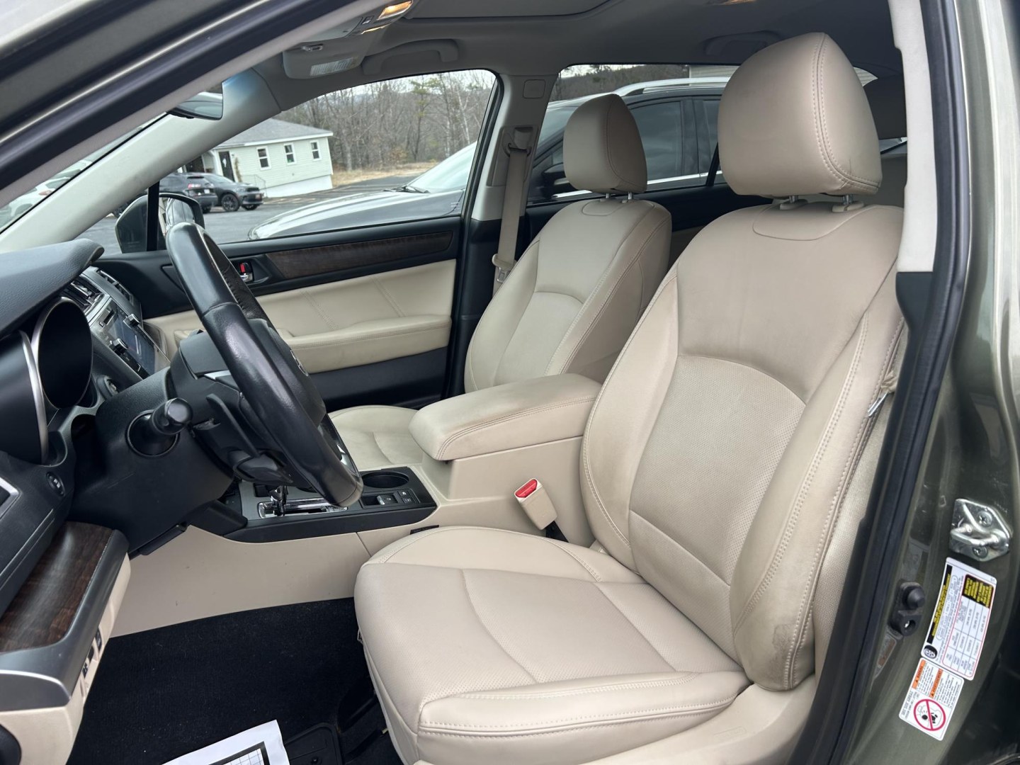 2018 Green /Tan Subaru Outback 2.5i Limited (4S4BSANC8J3) with an 2.5L H4 DOHC 16V engine, CVT transmission, located at 27 Main St., Norway, MD, 04268, (207) 743-0900, 44.199795, -70.530807- Photo#5
