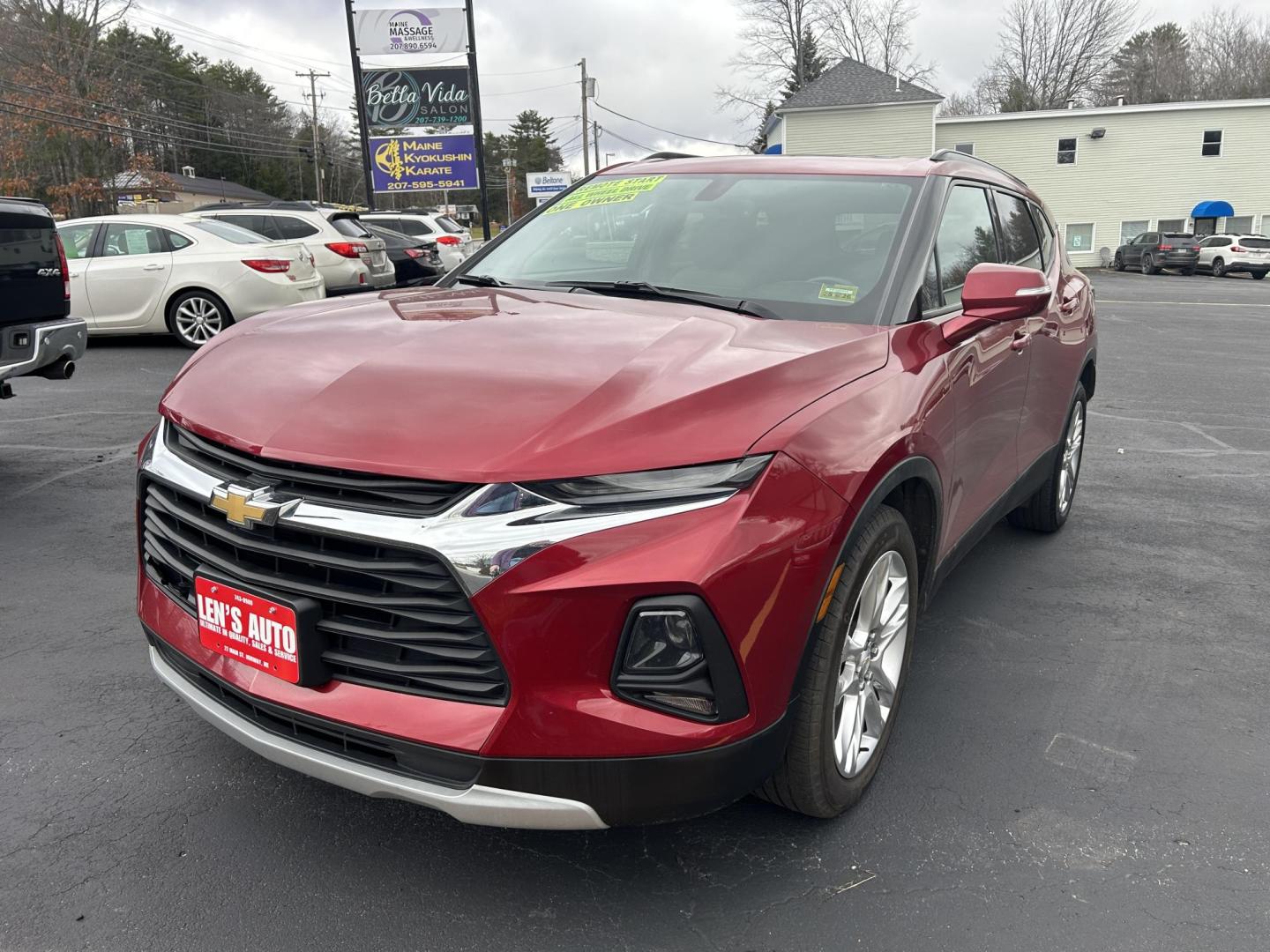 2019 Red /Black Chevrolet Blazer 3LT AWD (3GNKBHRS0KS) with an 3.6L V6 DOHC 24V engine, 9A transmission, located at 27 Main St., Norway, MD, 04268, (207) 743-0900, 44.199795, -70.530807 - Photo#0
