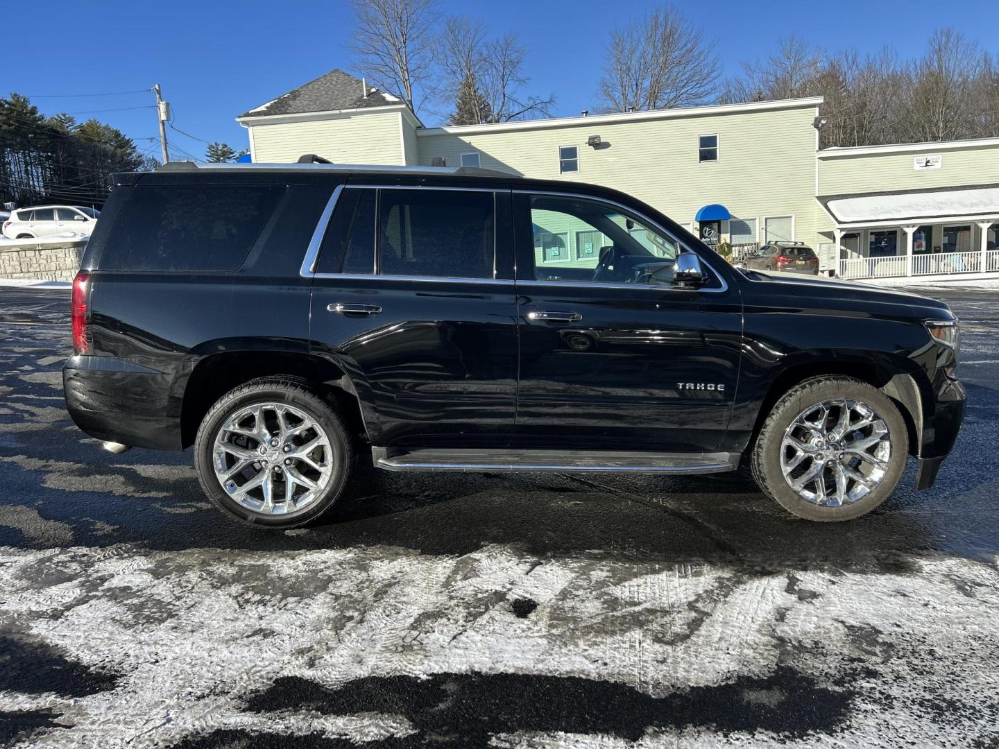 2018 Black /Tan Chevrolet Tahoe Premier 4WD (1GNSKCKCXJR) with an 5.3L V8 OHV 16V engine, 6A transmission, located at 27 Main St., Norway, MD, 04268, (207) 743-0900, 44.199795, -70.530807 - Photo#2