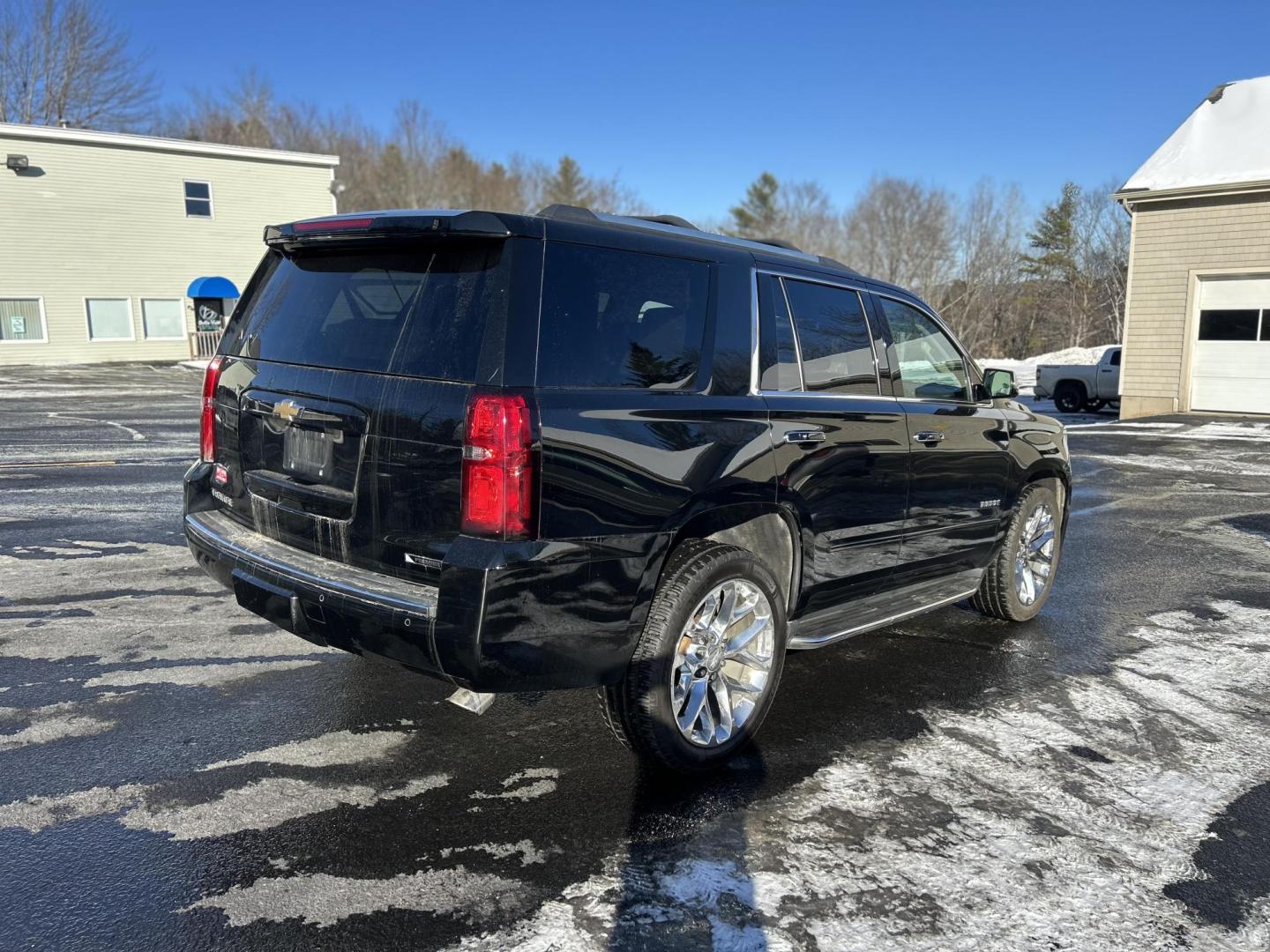 2018 Black /Tan Chevrolet Tahoe Premier 4WD (1GNSKCKCXJR) with an 5.3L V8 OHV 16V engine, 6A transmission, located at 27 Main St., Norway, MD, 04268, (207) 743-0900, 44.199795, -70.530807 - Photo#3