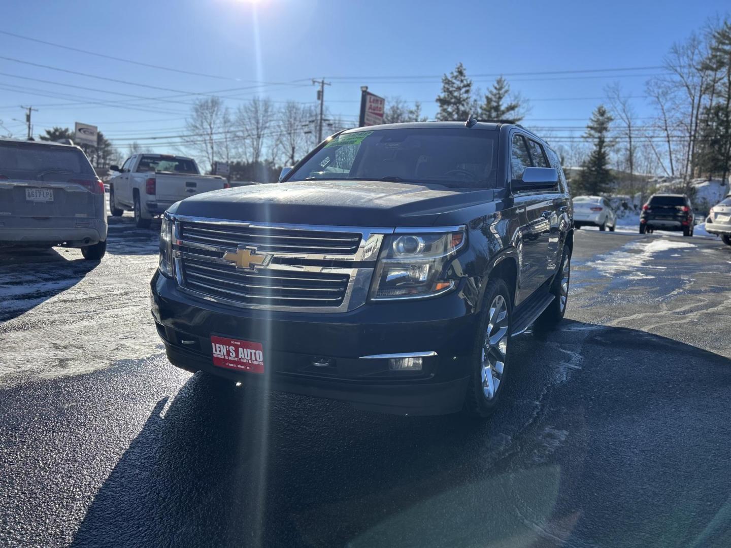 2018 Black /Tan Chevrolet Tahoe Premier 4WD (1GNSKCKCXJR) with an 5.3L V8 OHV 16V engine, 6A transmission, located at 27 Main St., Norway, MD, 04268, (207) 743-0900, 44.199795, -70.530807 - Photo#0