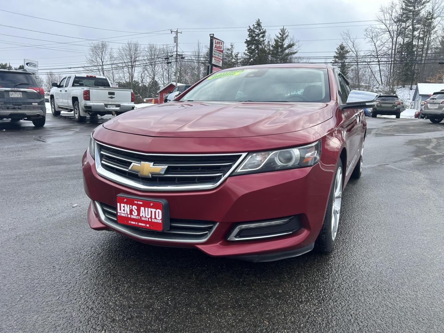 2015 Red /Black Chevrolet Impala 2LZ (2G1165S32F9) with an 3.6L V6 DOHC 24VV FFV engine, 6-Speed Automatic transmission, located at 27 Main St., Norway, MD, 04268, (207) 743-0900, 44.199795, -70.530807 - Photo#0